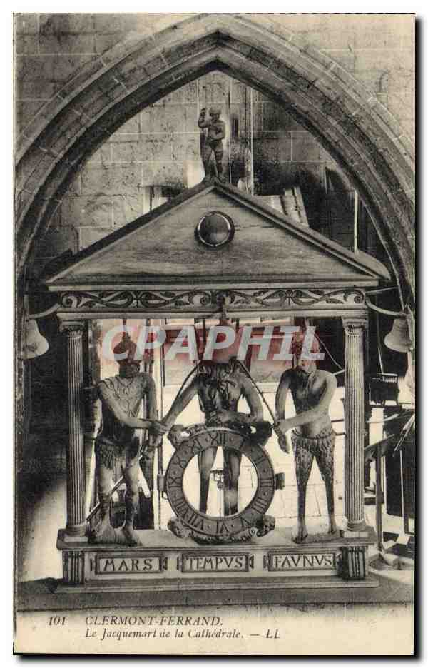 CPA Horloge Clermont Ferrand Le Jacquemart de la cathedrale