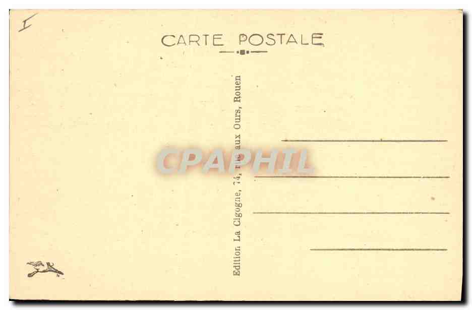 CPA Rouen La grosse Horloge  — Rückseite