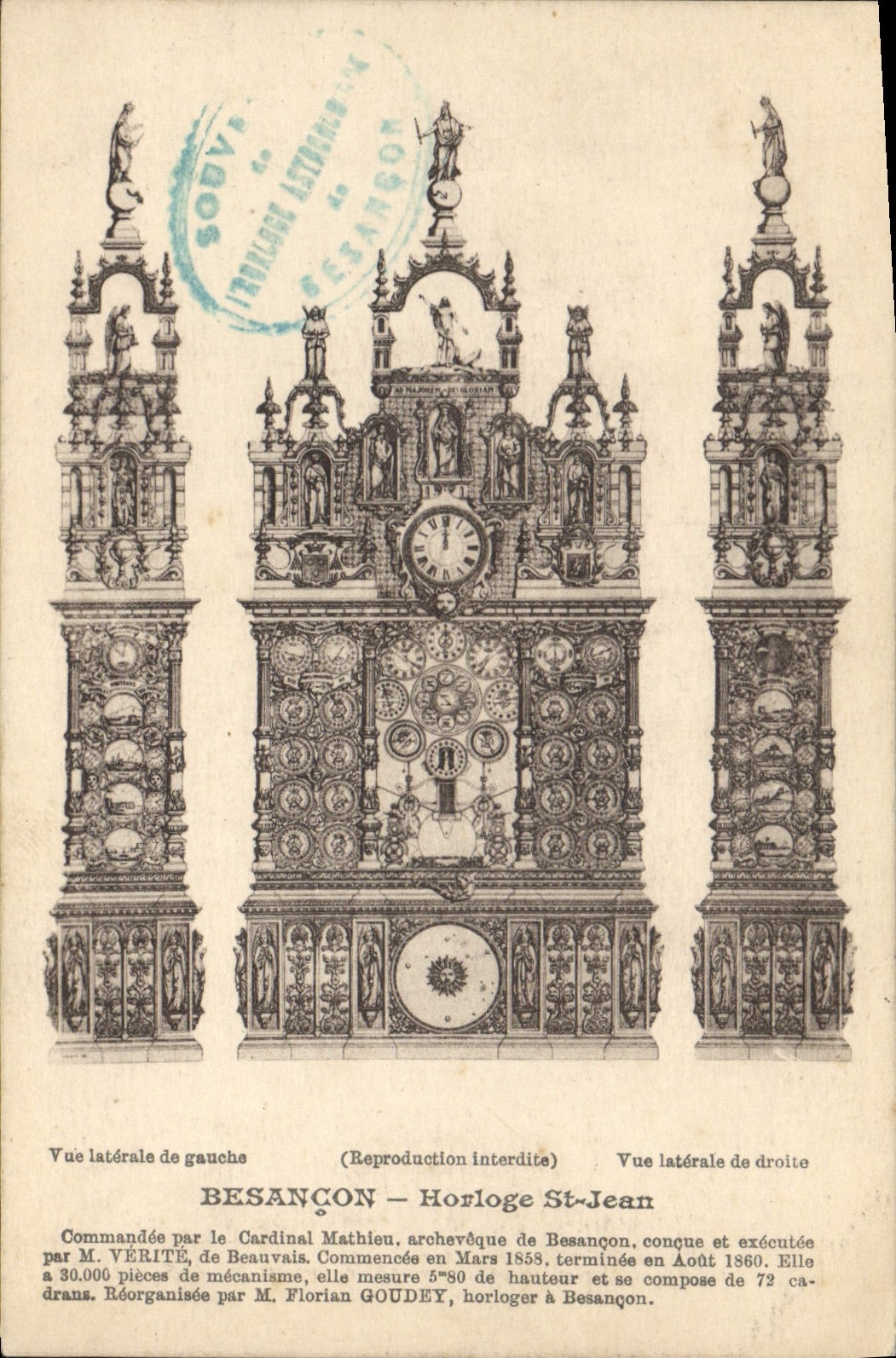 CPA Horloge St Jean Besancon