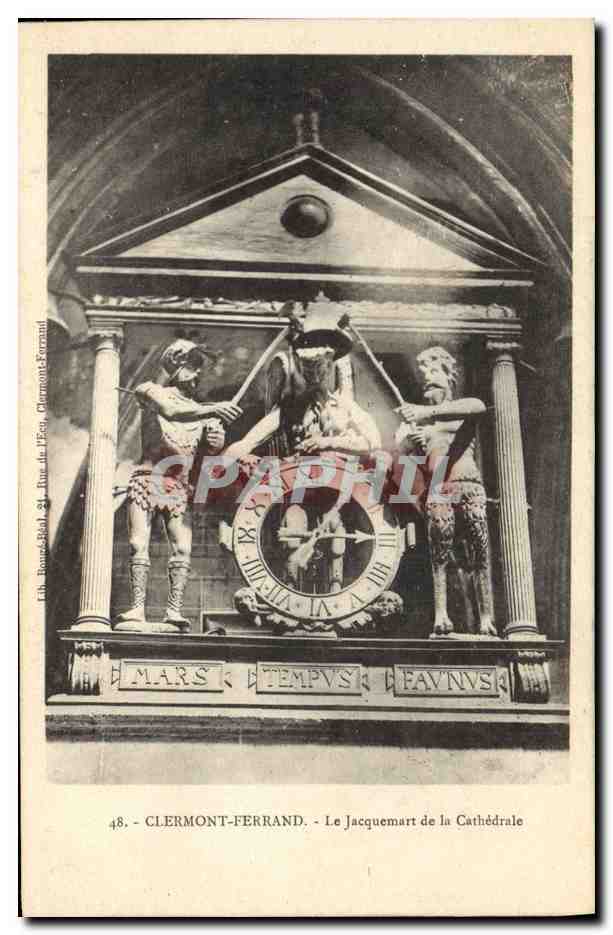 CPA Horloge Clermont Ferrand Le Jacquemart de la cathedrale