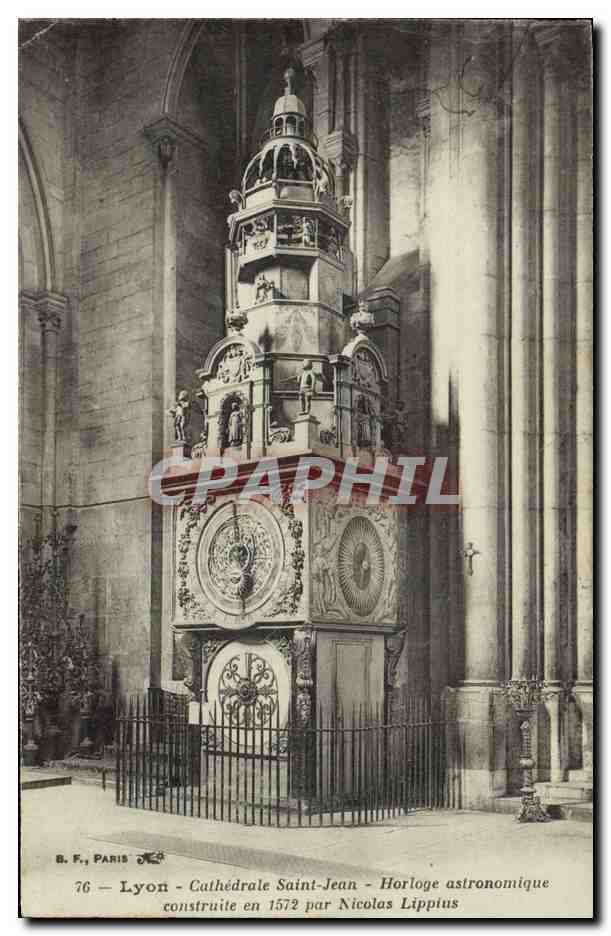 CPA Horloge astronomique Cathedrale St Jean Lyon 