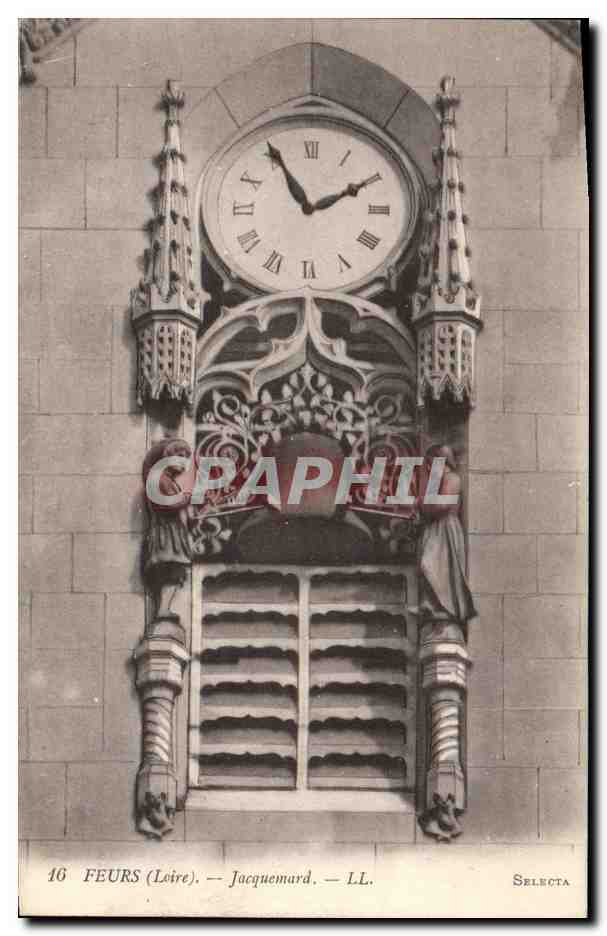CPA Horloge Feurs Jacquemard