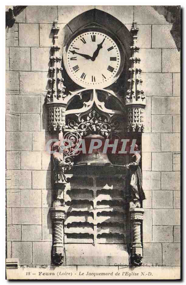 CPA Horloge Feurs Le Jacquemard de l'eglise