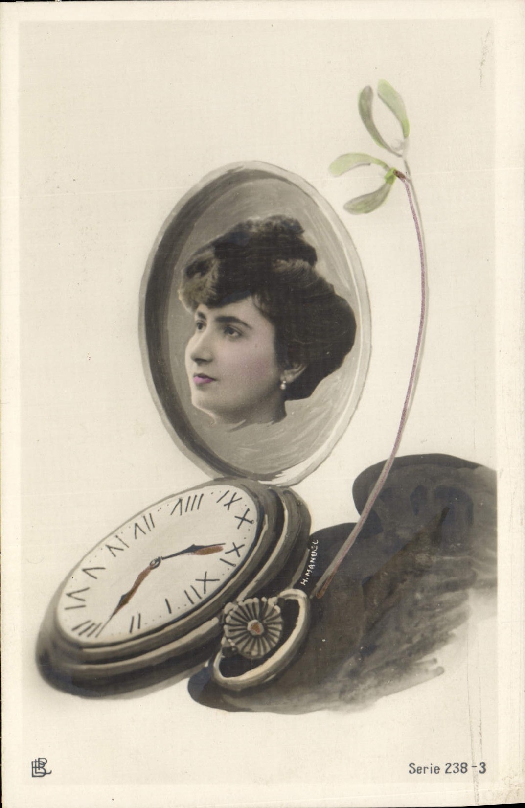 Femme dans un miroir de poche — H. MANDEL, Serie 238-3