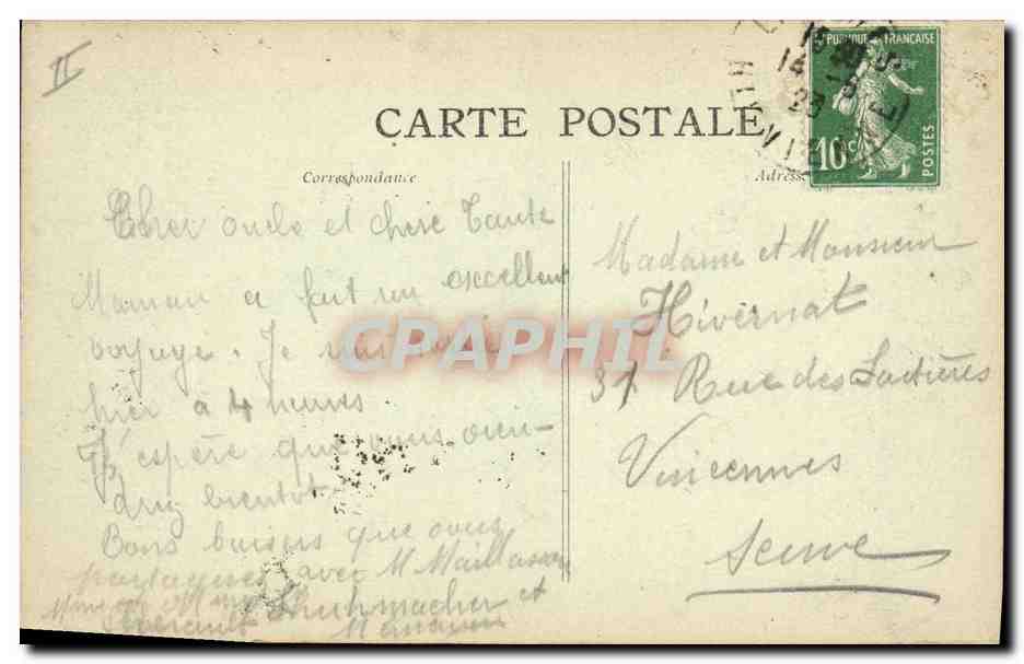 CPA Folklore Enfant un baiser du Limousin — Verso