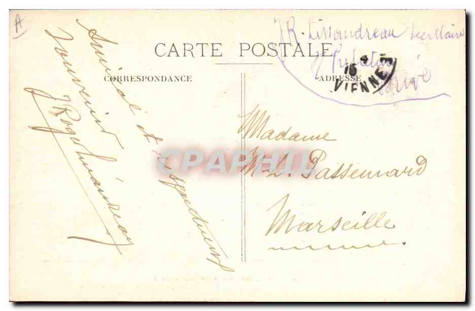 CPA Folklore Limousine en Barbichet — Verso