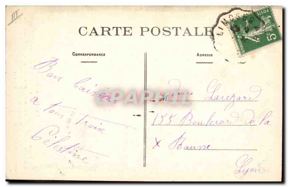 CPA Folklore En Correze — Verso
