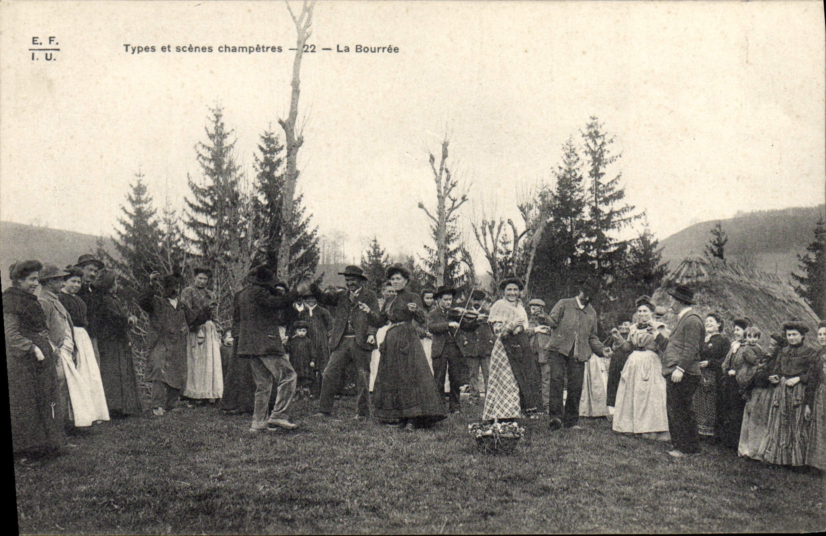 CPA Folklore La Bourree