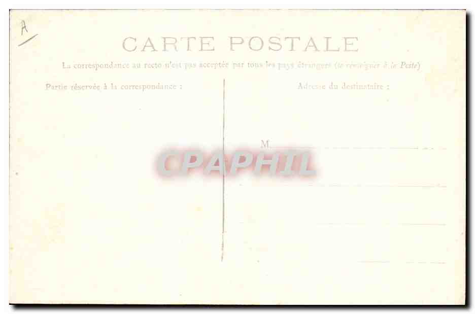 CPA Folklore La Bourree — Verso