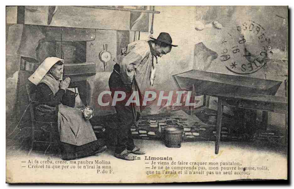 CPA Folklore En Limousin