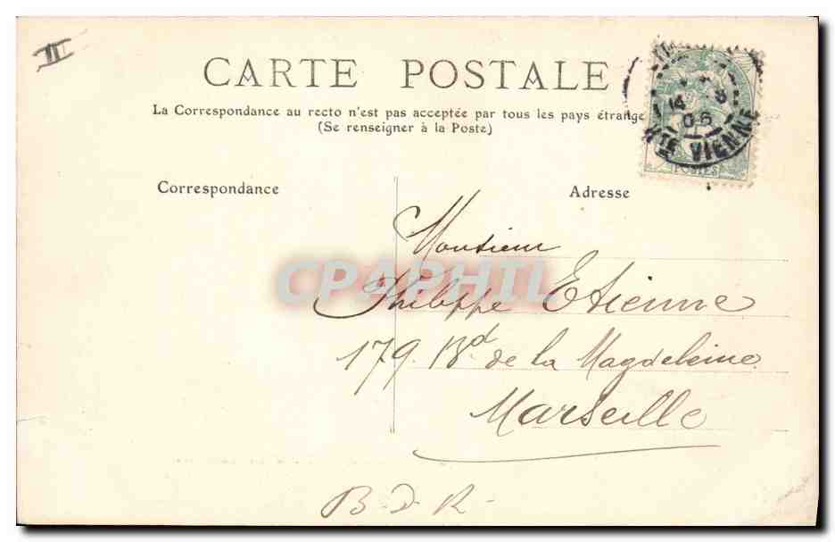 CPA Folklore Limousin Enfant — Verso