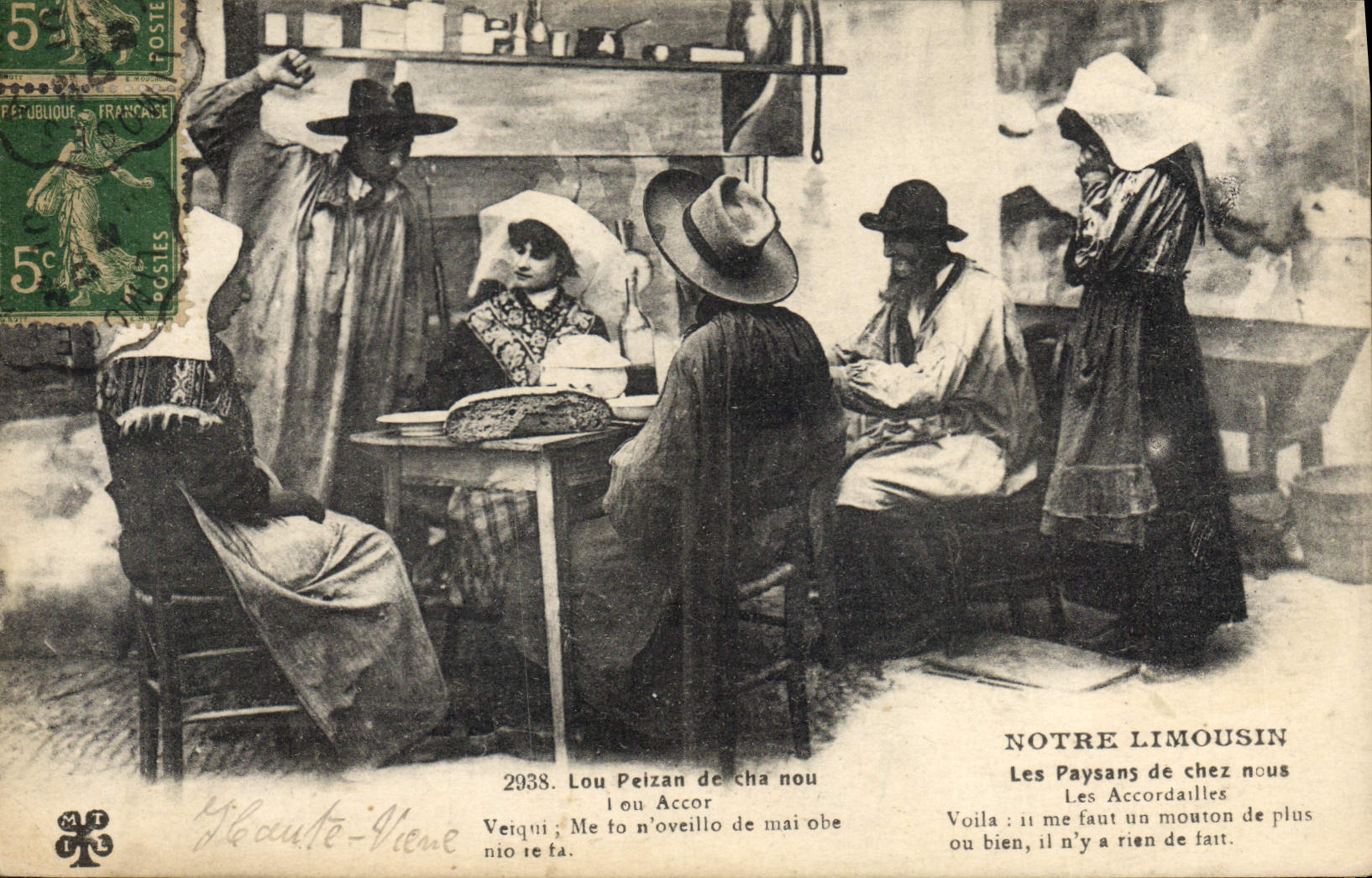 CPA Folklore Limousin Les paysans de chez nous