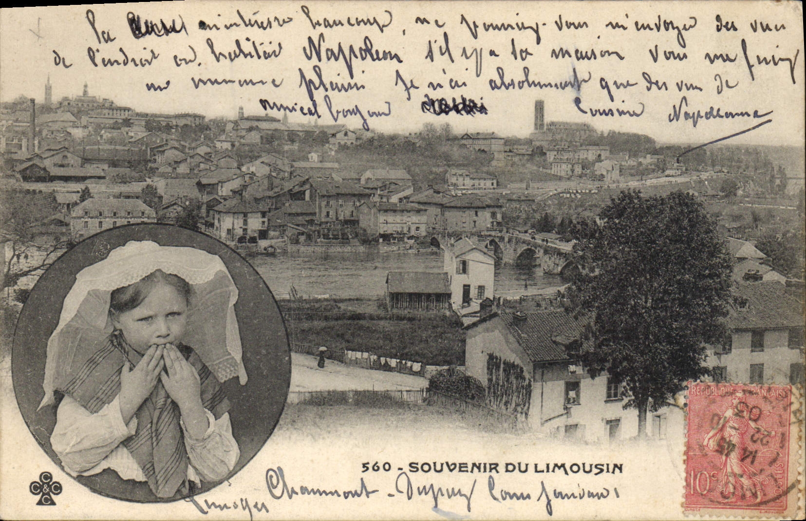 CPA Folklore Limousin Enfant