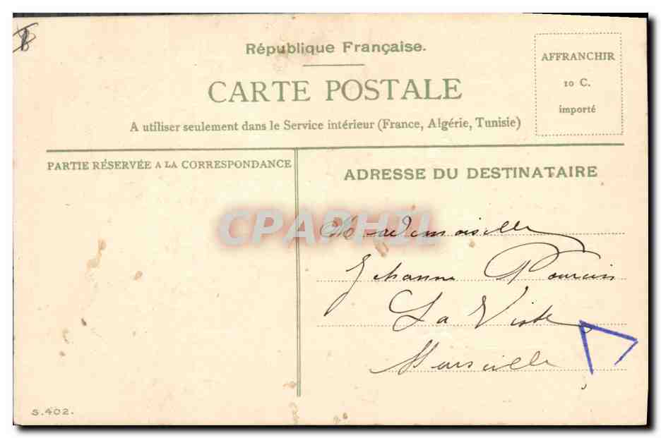 CPA Fantaisie Fleurs Poisson  — Verso
