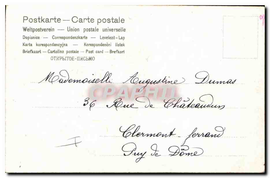CPA Fantaisie Fleurs  — Rückseite