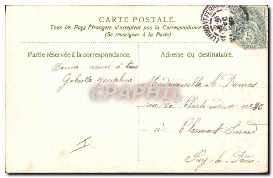 CPA Fantaisie Fleurs  — Rückseite