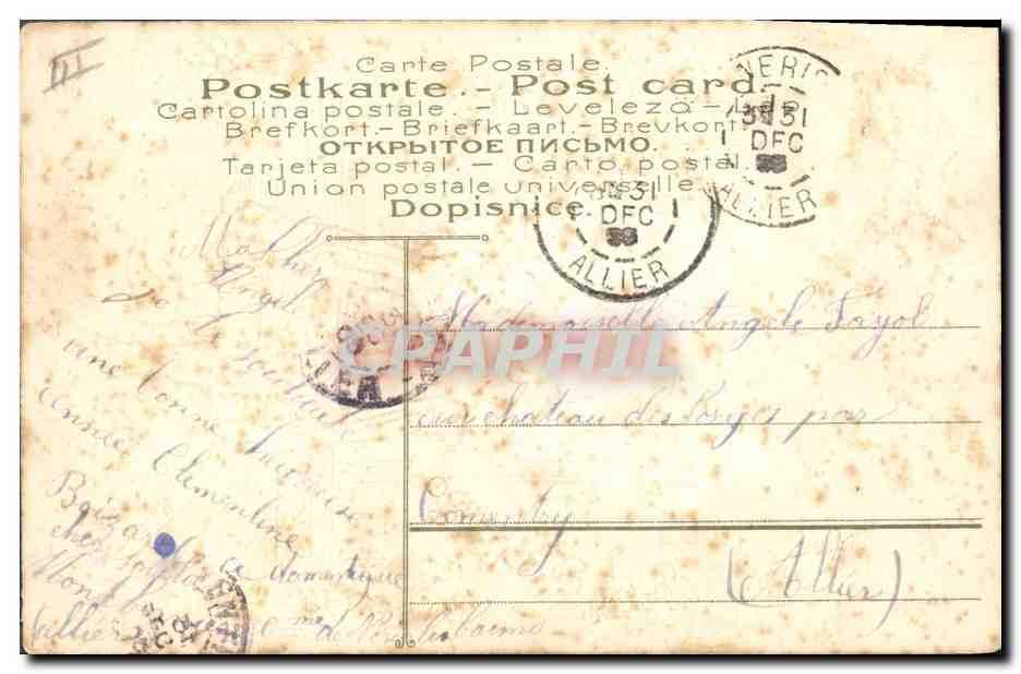 CPA Fantaisie Fleurs Enfant  — Verso