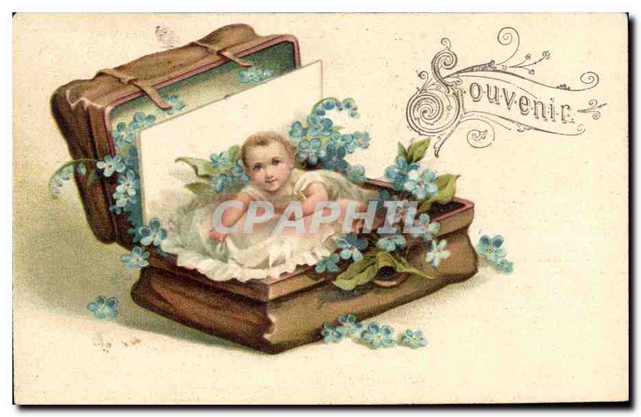 CPA Fantaisie Fleurs Enfant Bebe 