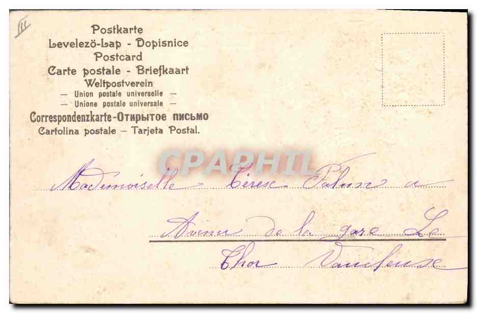 CPA Fantaisie Fleurs Enfant Colombes  — Verso