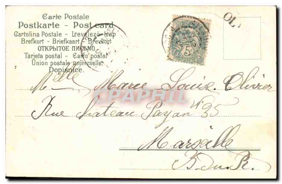 CPA Fantaisie Fleurs  — Rückseite