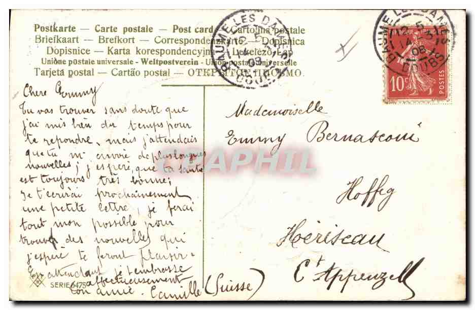 CPA Fantaisie Fleurs  — Rückseite