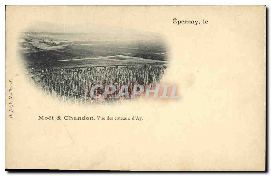 CPA Folklore Vin Vendange Champagne Epernay Moet & Chandon Vue des coteaux d'Ay