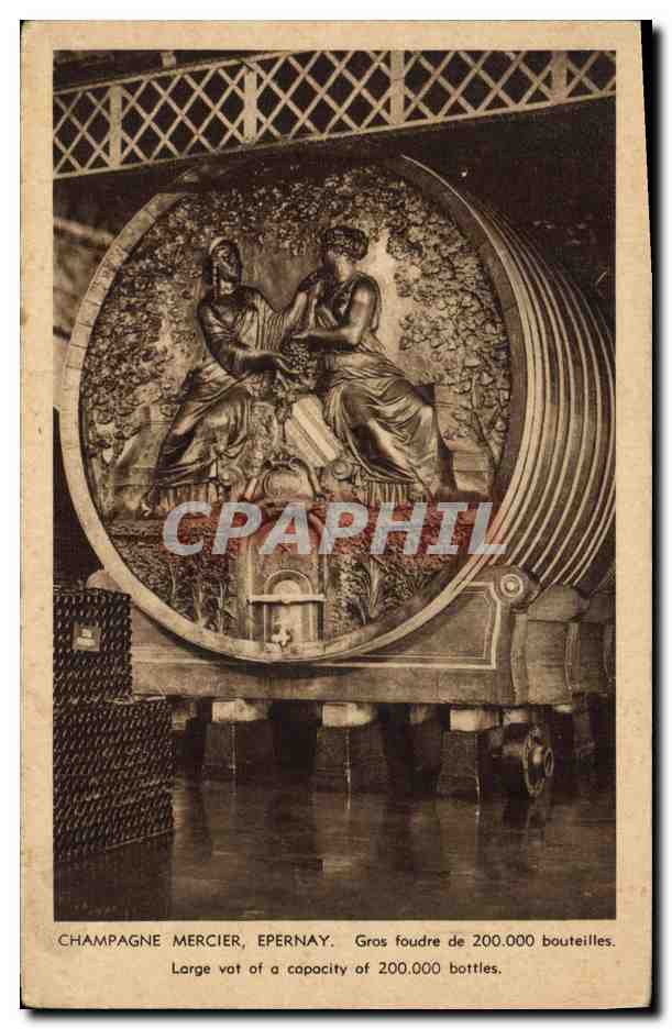 CPA Folklore Vin Vendange Champagne Mercier Epernay Gros foudre