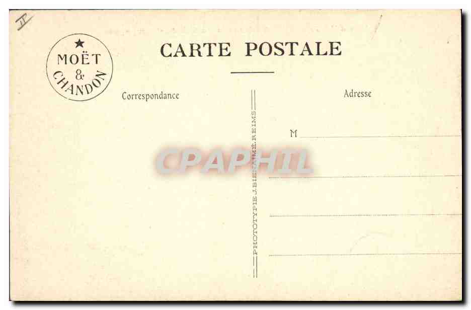 CPA Folklore Vin Vendange Champagne Vue d'Hautvillers Berceau du vin de Champagne — Rückseite