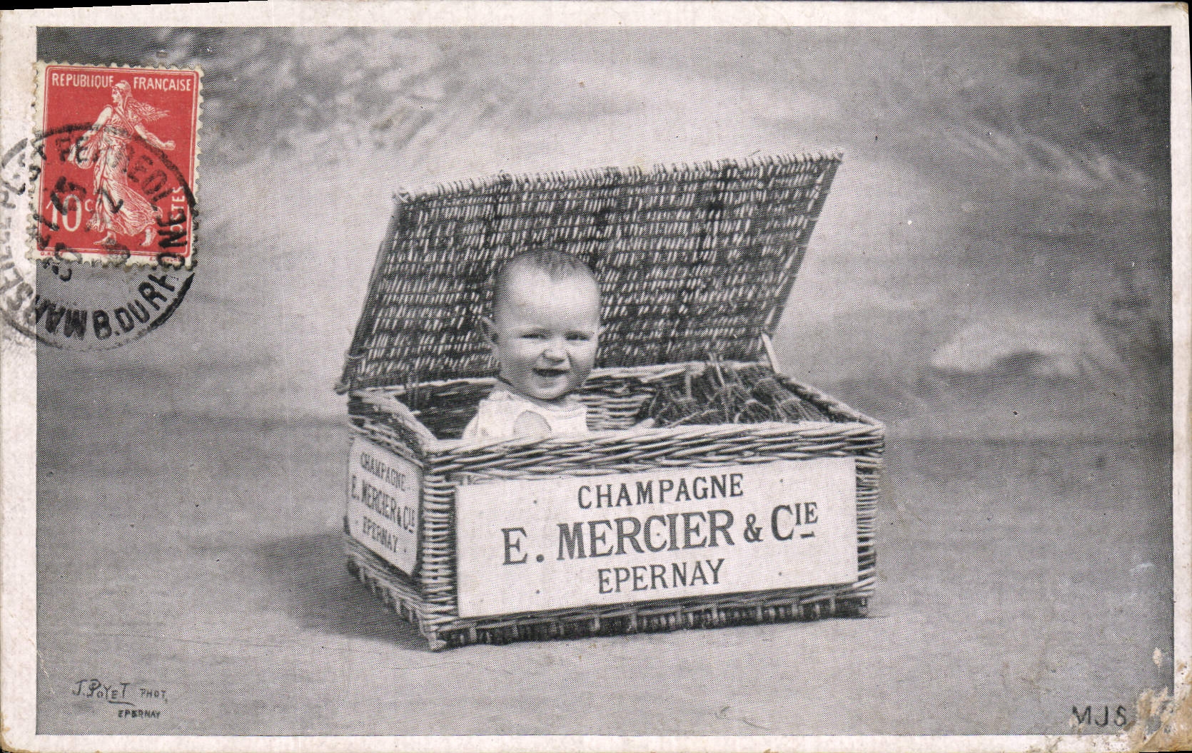 CPA Folklore Vin Vendange Champagne Mercier & Cie Epernay Enfant Bebe