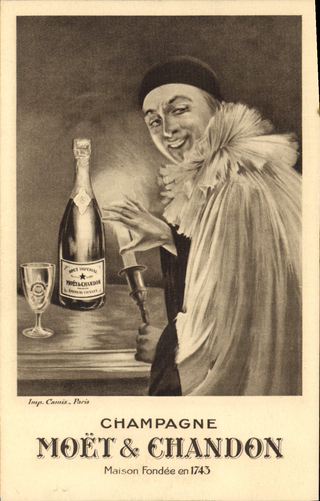 CPA Folklore Vin Vendange Champagne Moet & Chandon Pierrot