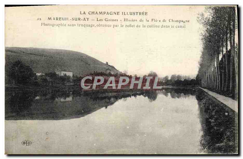 CPA Folklore Vin Vendange Champagne Mareuil sur Ay Les Goises Illusion de la Flute de Champagne 