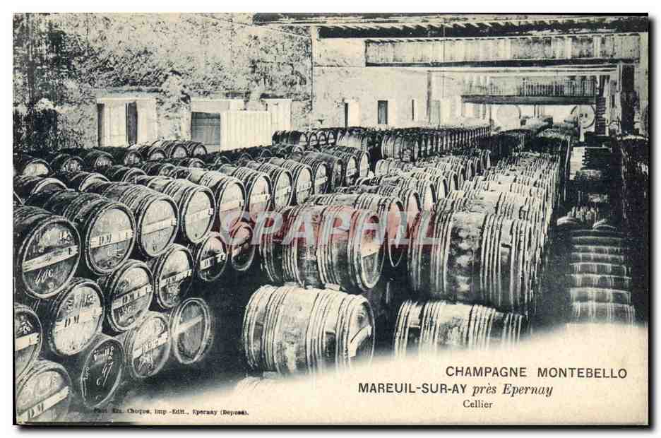 CPA Folklore Vin Vendange Champagne Mareuil sur Ay pres Epernay Cellier