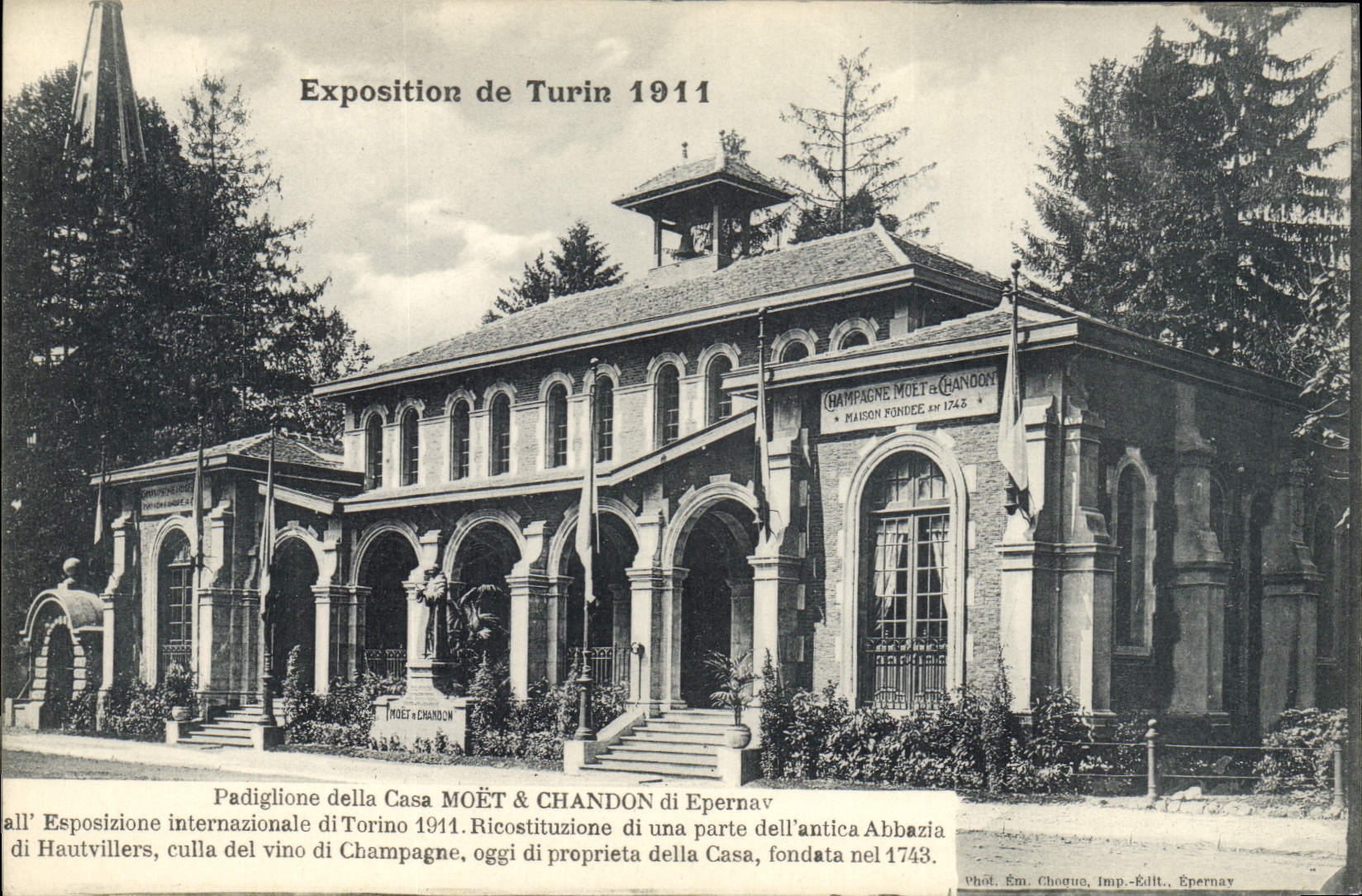 CPA Folklore Vin Vendange Champagne Exposition de Turin 1911 Moet & Chandon Epernay