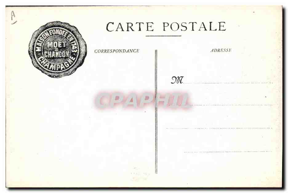 CPA Folklore Vin Vendange Champagne Exposition de Turin 1911 Moet & Chandon Epernay — Rückseite