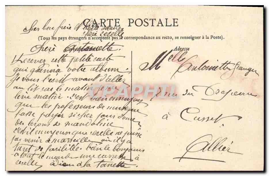 CPA Publicite Chocolaterie d'Aiguebelle Van Dyck Vierge au donateur — Verso