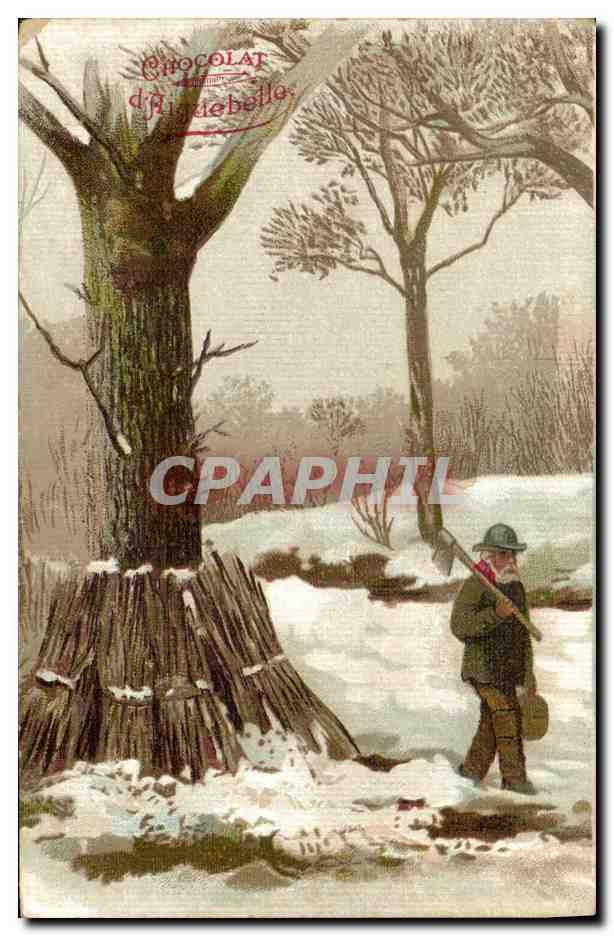 CPA Publicite Chocolat d'Aiguebelle Bucheron