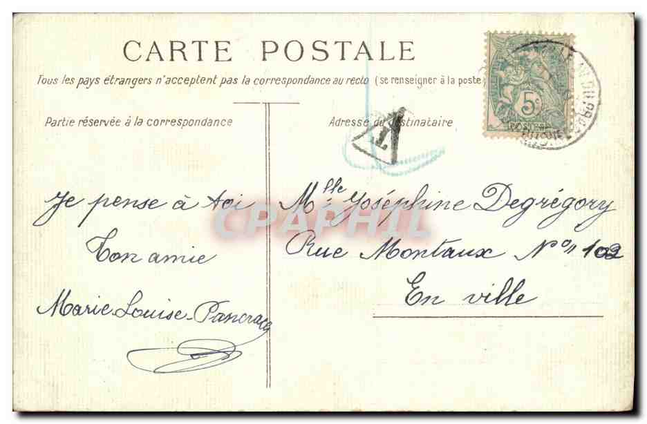 CPA Publicite Chocolat d'Aiguebelle Bucheron — Verso