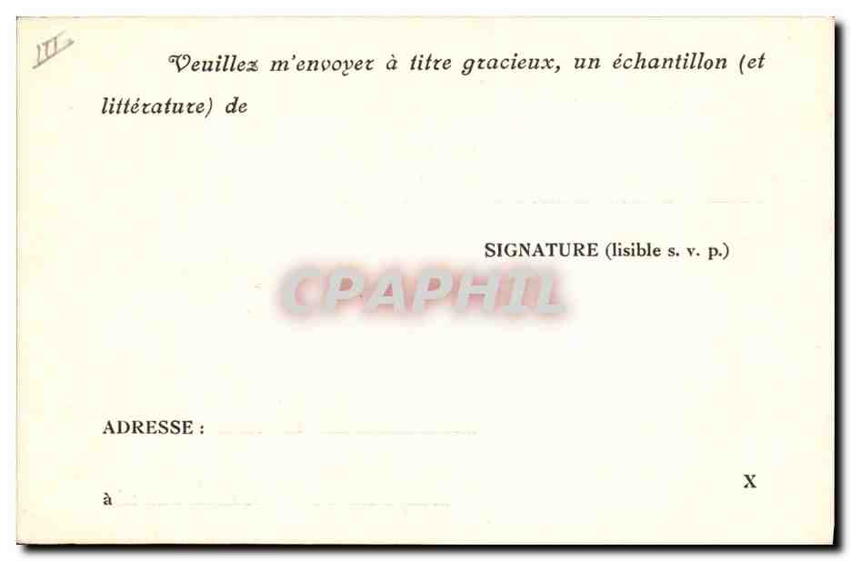 CPA Publicite Marcel Save Pharmacien Laboratoires des Produits Bayer Paris 11eme — Verso