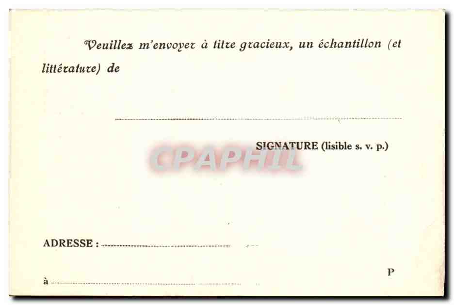 CPA Publicite Marcel Save Pharmacien Laboratoires des Produits Bayer Rue Sedaine Paris — Verso