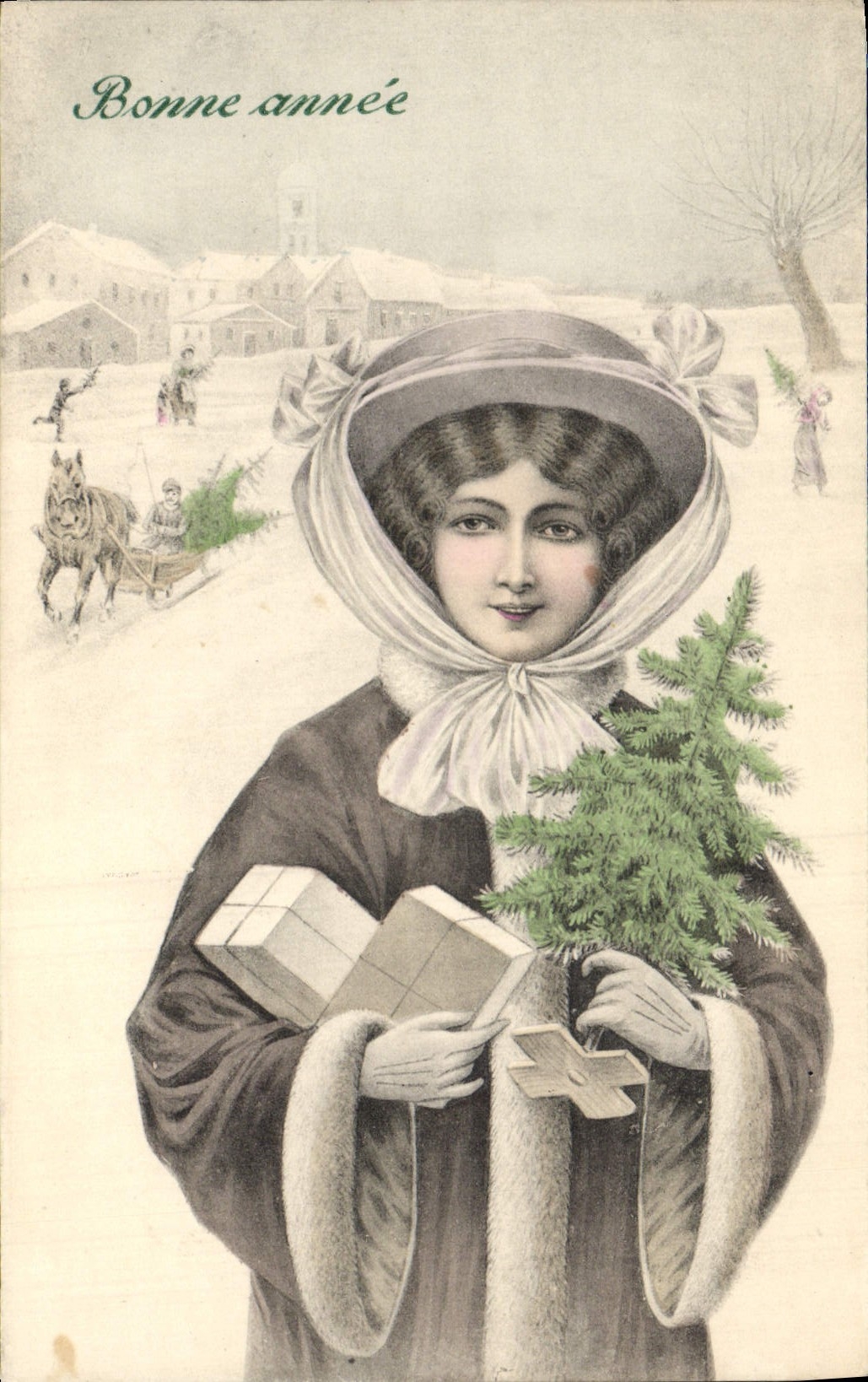 CPA Fantaisie Illustrateur Femme 