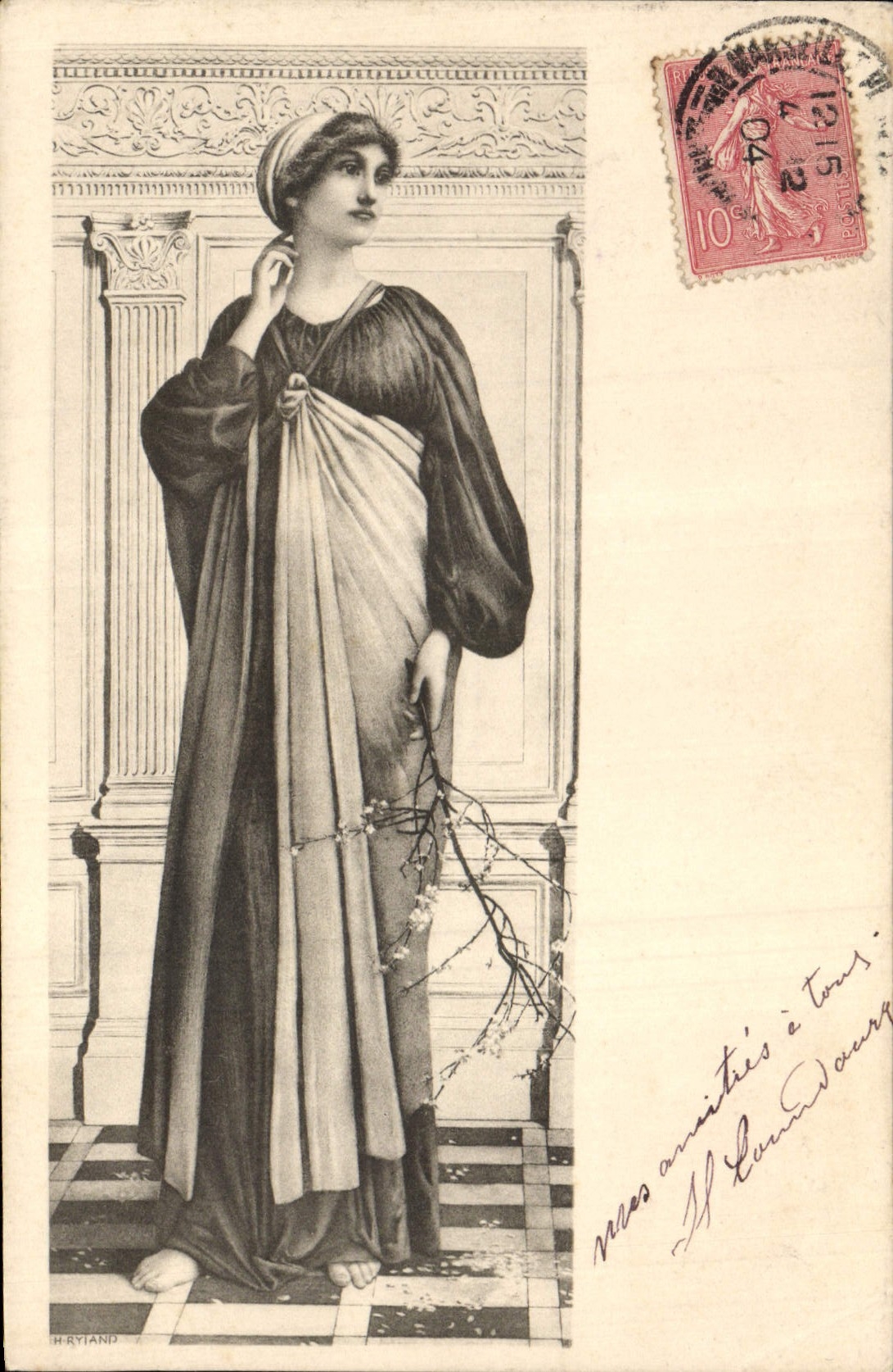 CPA Fantaisie Illustrateur Femme 