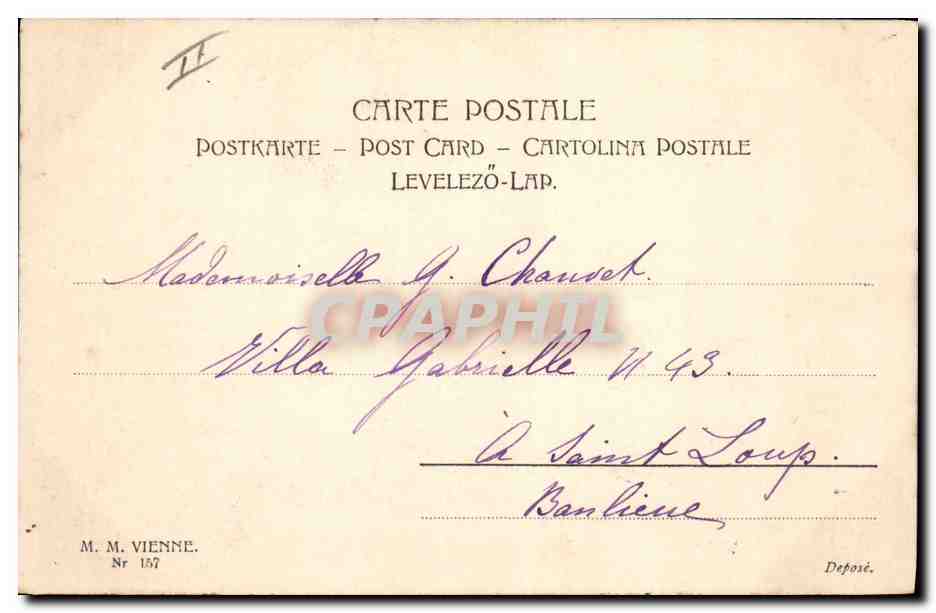 CPA Fantaisie Illustrateur Femme  — Rückseite