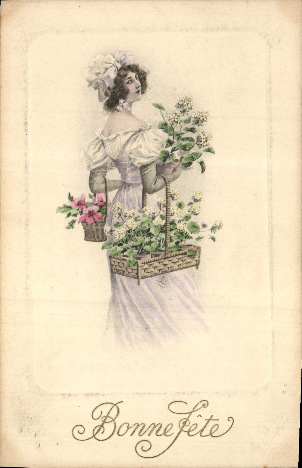 CPA Fantaisie Illustrateur Femme 