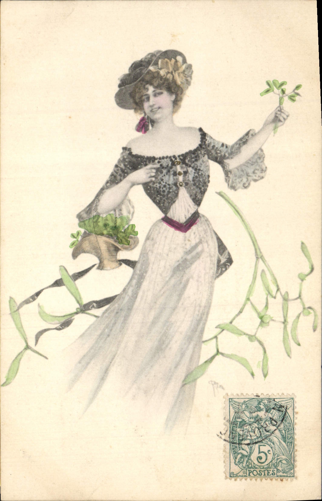 CPA Fantaisie Illustrateur Femme 