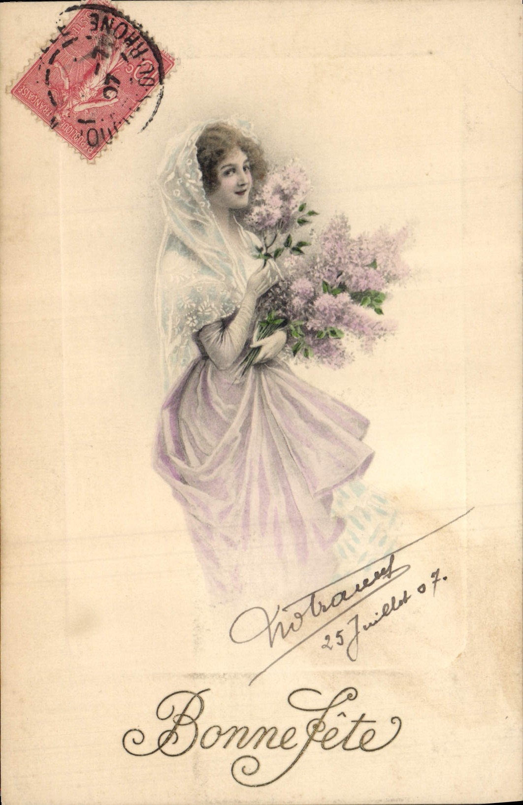 CPA Fantaisie Illustrateur Femme 