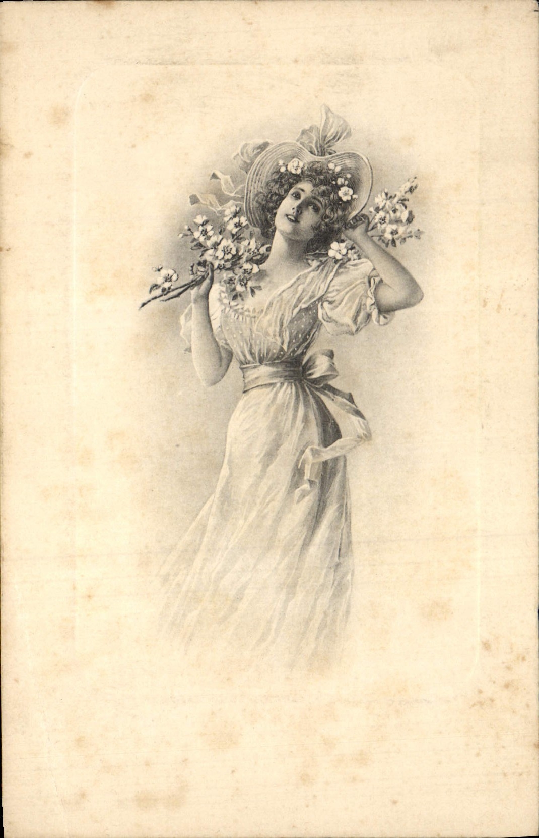 CPA Fantaisie Illustrateur Femme 