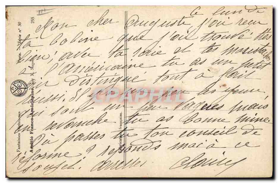 CPA Fantaisie Illustrateur Xavier Sager Femme Unis pour toujours Militaria — Verso