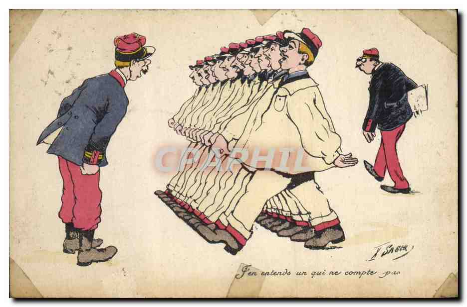 CPA Fantaisie Illustrateur Xavier Sager Militaria 