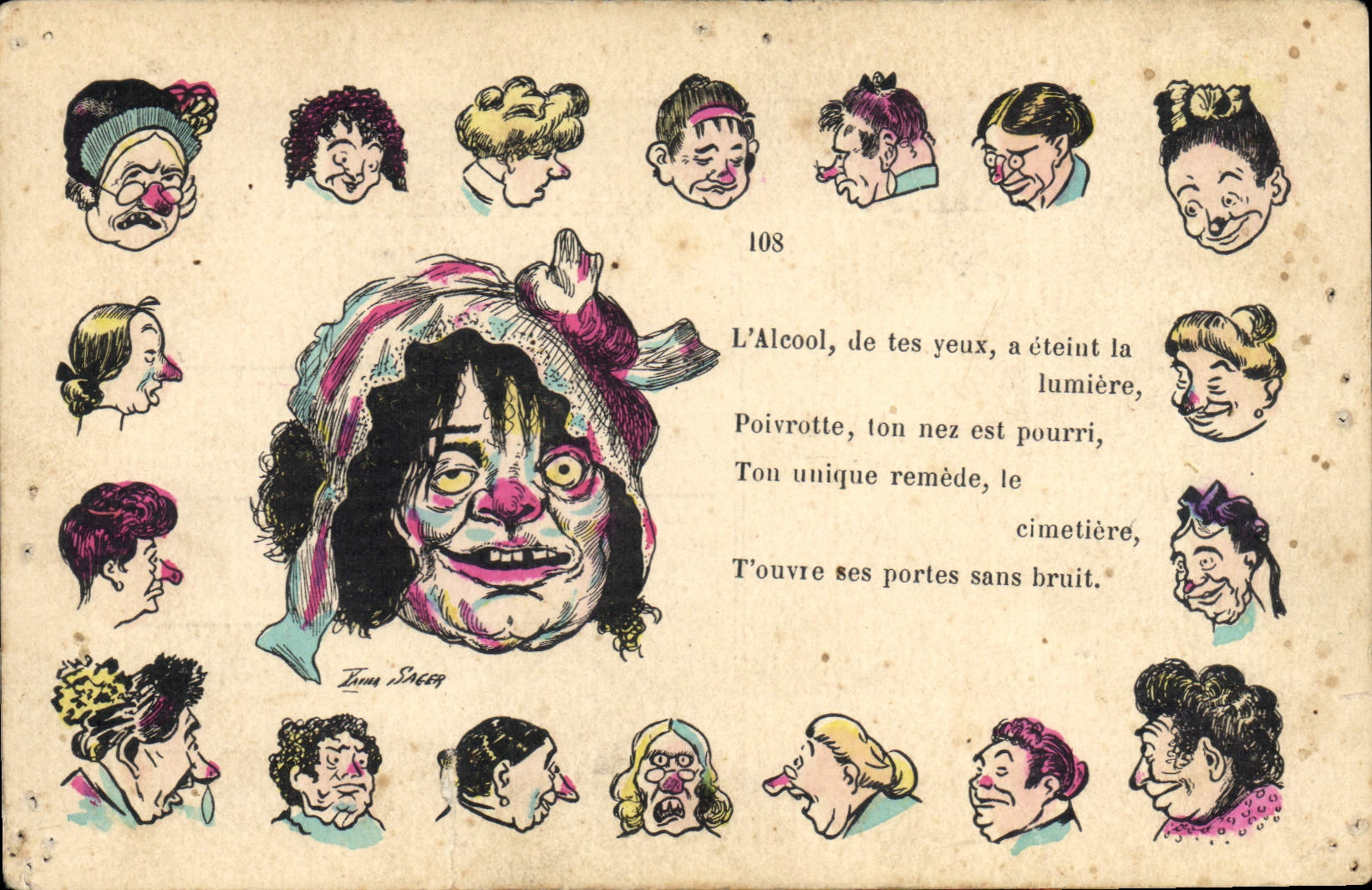 CPA Fantaisie Illustrateur Xavier Sager Femme L'alcool a eteint la lumiere