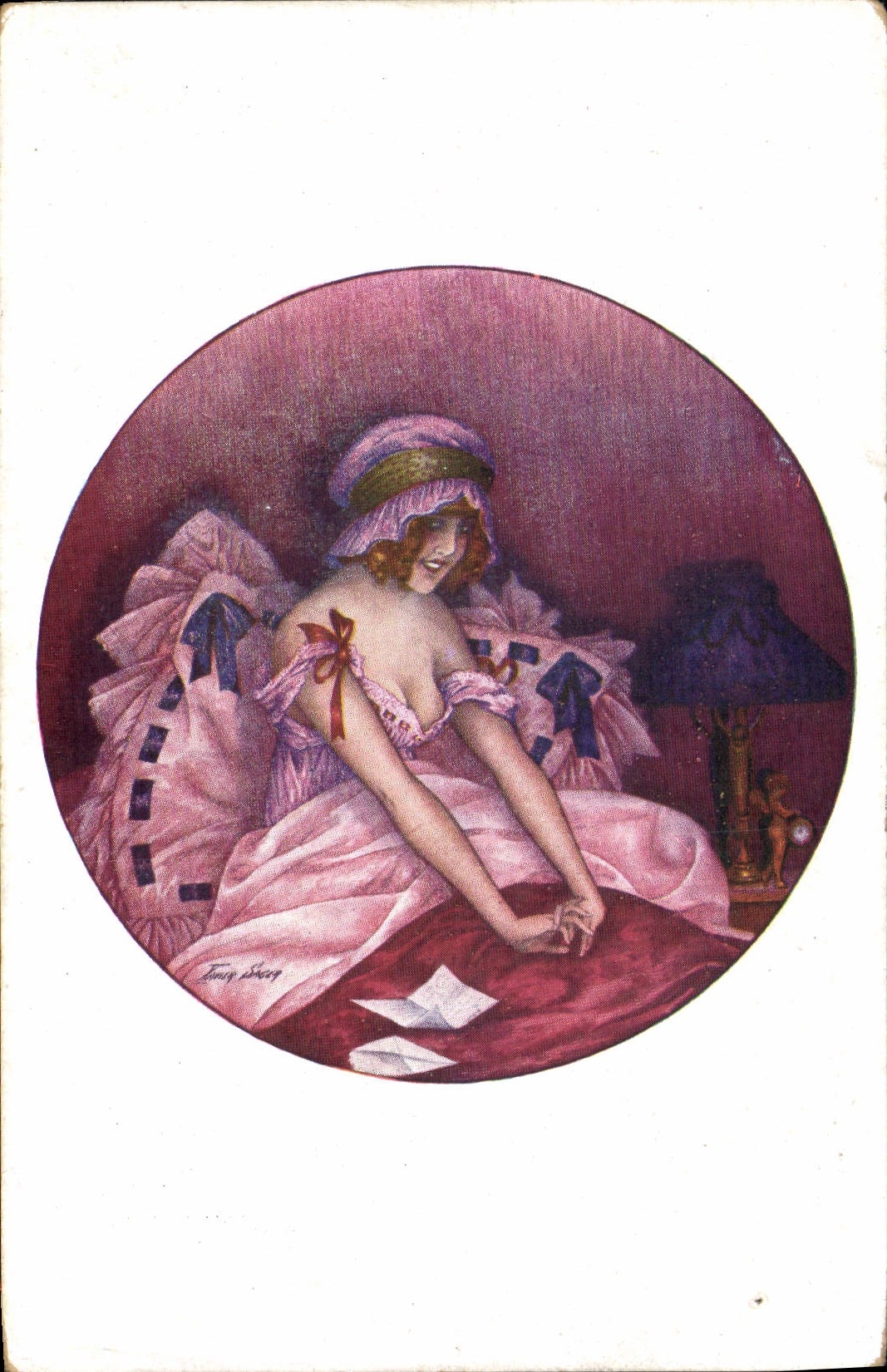 CPA Fantaisie Illustrateur Xavier Sager Femme Paresseuses